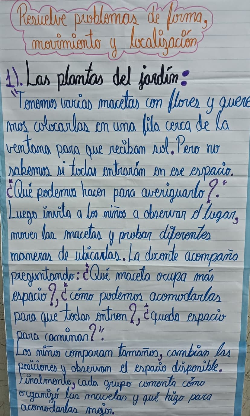 Situaciones problemáticas por competencia: Resuelve problemas de forma, movimiento y localización (Caso 1)